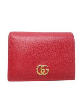 Gucci Bifold Wallet Leather Red